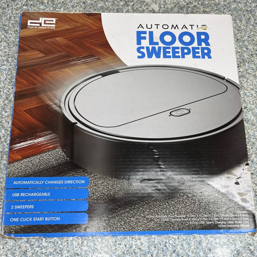 Digital Essentials Automatic Floor Sweeper CL-0002 Robot Vacuum USB Rechargeable